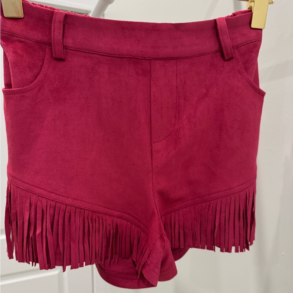 Faux suede shorts from Sterling Kreek size XS in dark pink